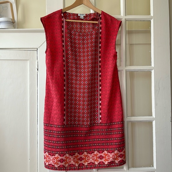 Old Navy shift dress with slip, so soft and silky, comfy, dark rosy salmon color - Picture 3 of 5